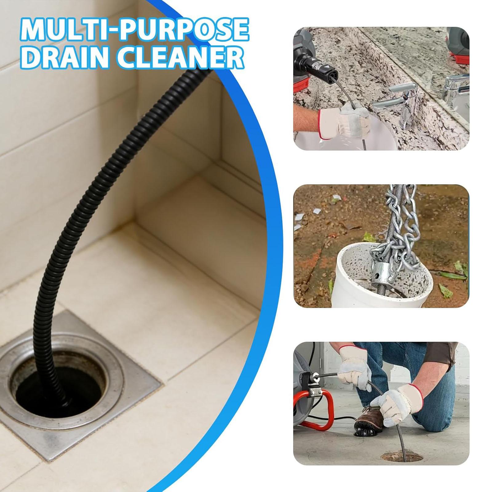 Drain Snake Flexible - Cadena Versátil para Desatascar Tuberías, Serpiente