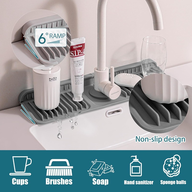 Alfombrilla de silicona plegab - Silicone Tap Washer reseña y precio