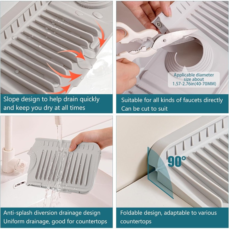 Alfombrilla de silicona plegab - Silicone Tap Washer reseña y precio